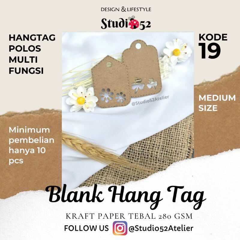 

Hang Tag Polos Motif Bunga Tebal Desain Eksklusif kode 19