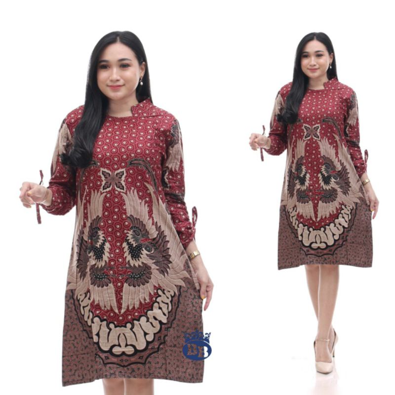 TUNIK BATIK TERLARIS BARU ZIPPER DEPAN