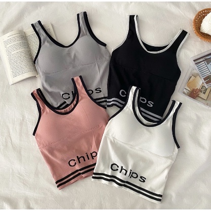 KINDSTORE❤ | Top Chips Tanktop Bra Bahan Premium / Pakaian Dalam Sport Bra