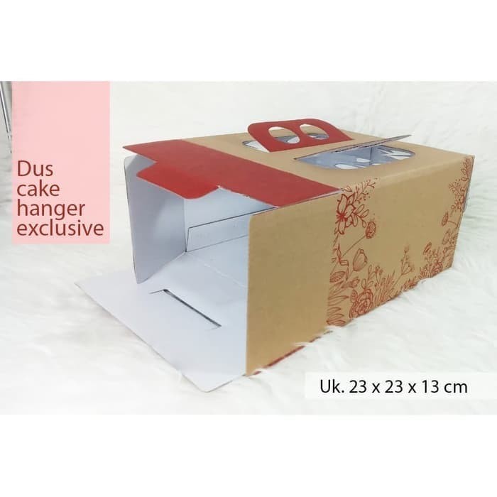 

Cake Box / Kardus Cake / Kemasan Cake 23 x 23 x 13 cm bahan doff
