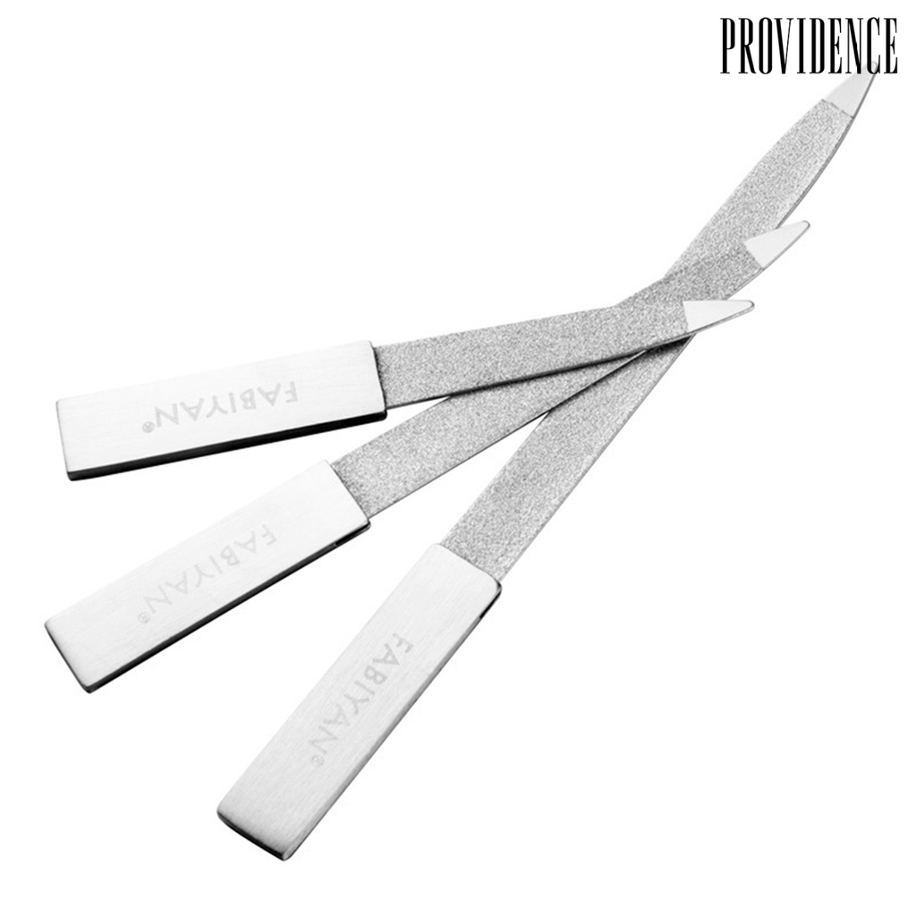 Providence Stainless Steel Nail Art File Cuticle Pusher Remover Double Sides Scrub Buffer