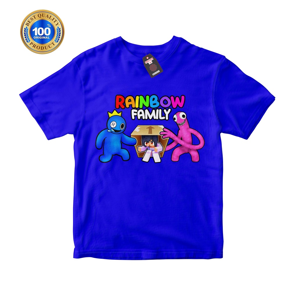 kaos anak rainbow friends terbaru 2-10 tahun bahan premium catoon