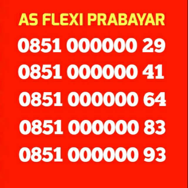 Nomor Kartu Nomer AS Flexi PRABAYAR Flexy Cantik