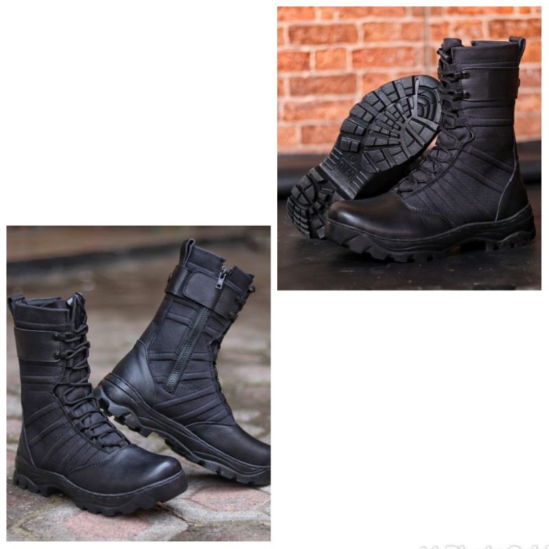Sepati Pdl Boots Ninja  Titan l Sepatu Kulit Asli Pdl Titan Mr. joe Brand Original Handmade