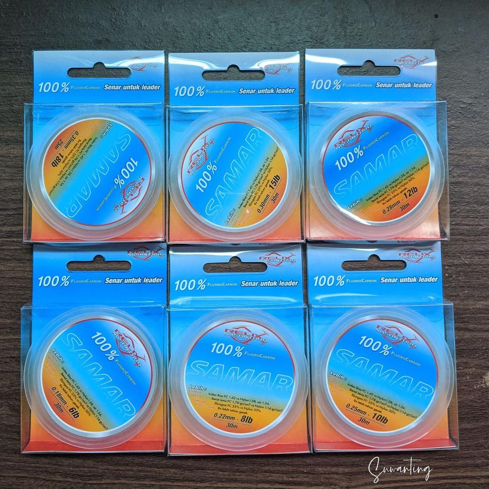 Senar Leader Relix Nusantara Samar 6lb 18lb 30lb 50lb Flourocarbon Ultralight