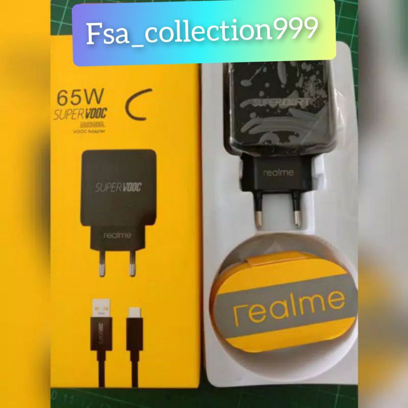 Charger REALME Super VOOC Micro USB/Type-C Flash Charging Black Series 65W