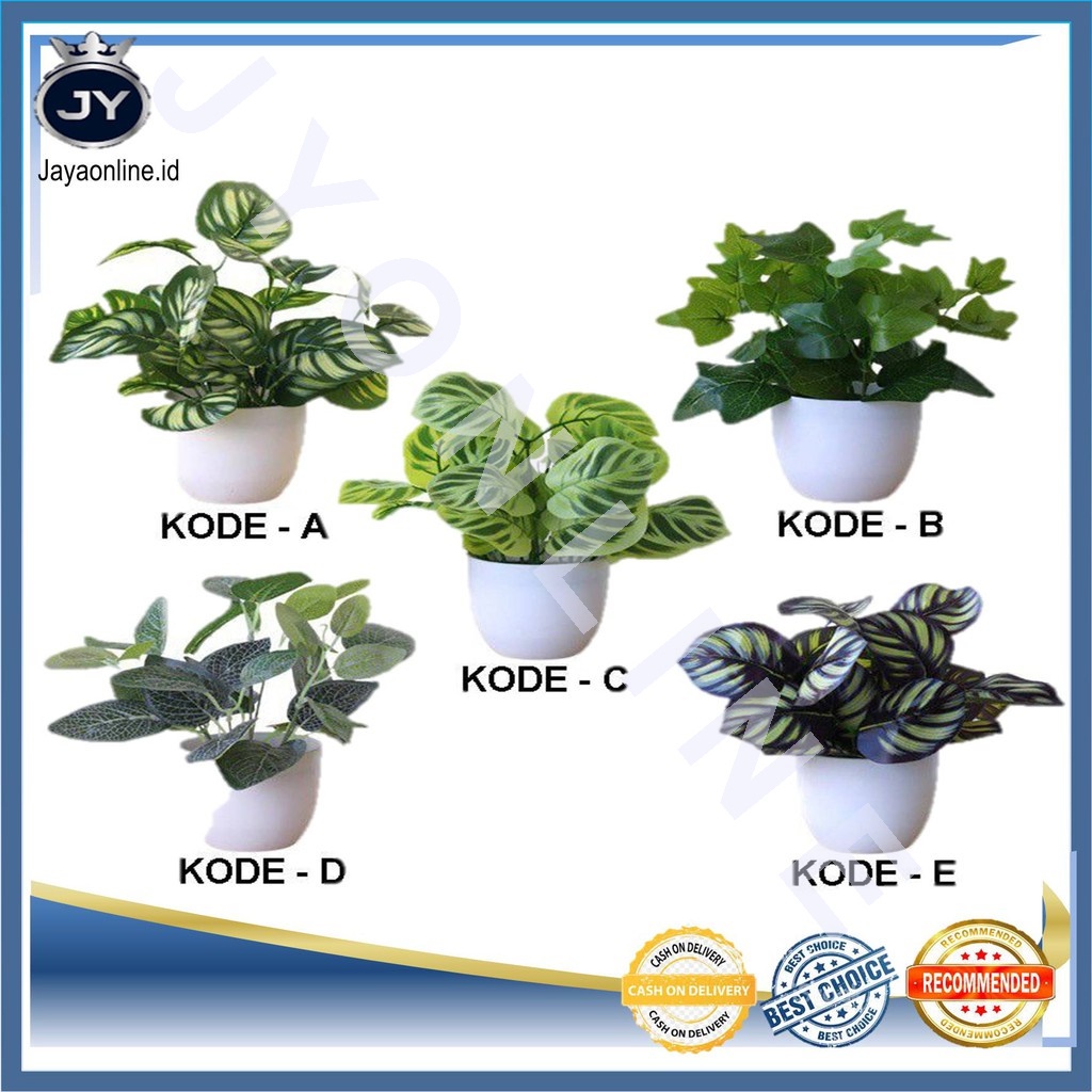 JY POT27 TANAMAN HIAS INDOOR PLASTIK POT BUNGA ARTIFICIAL DAUN RAMBAT DEKORASI MONSTERA KERING