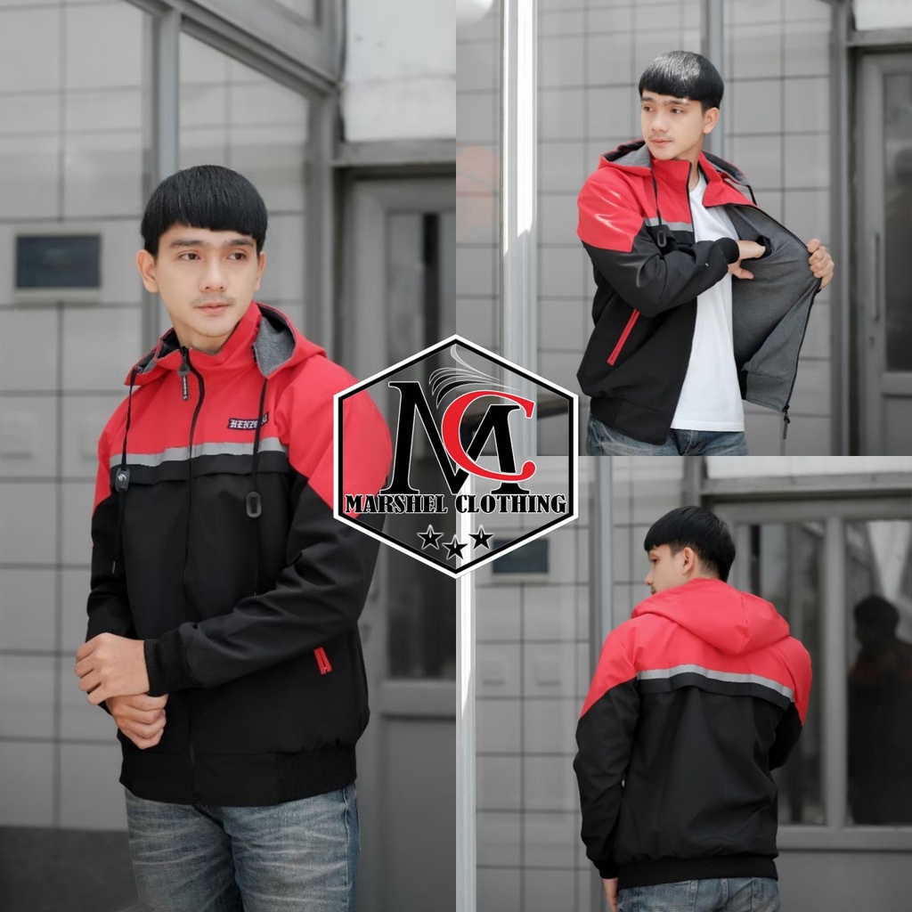 RCL - Jaket Pria Bolak Balik Taslan / Jaket BB Waterproof / Jaket Motor / Jaket Murah HGR