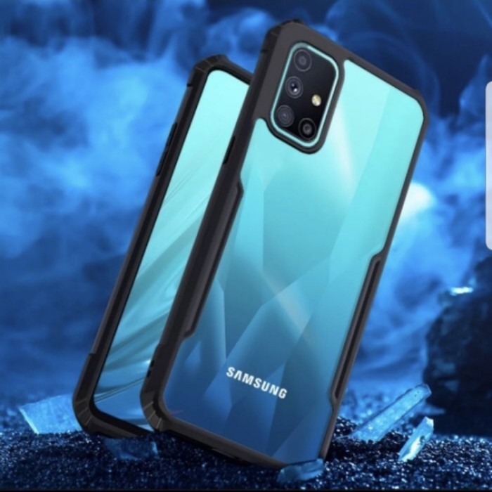 Case Samsung M51 HardCase Armor Transparant Shockproof Premium Casing Handphone
