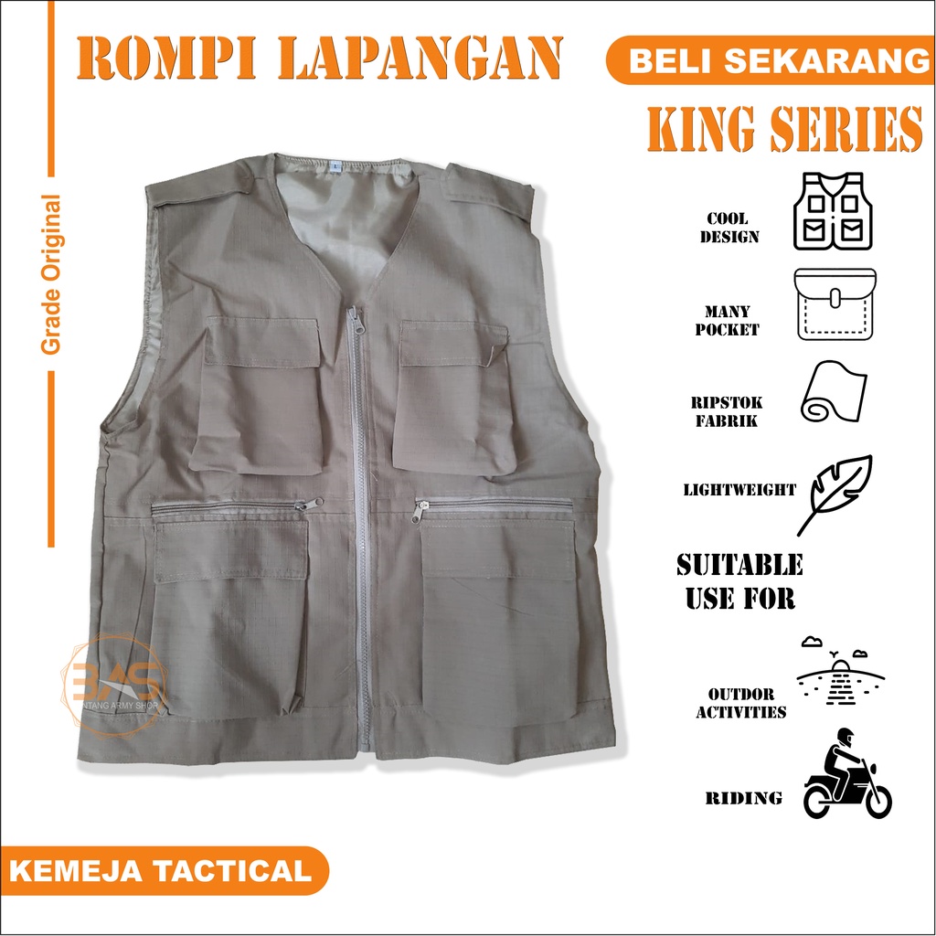 rompi tactical/rompi 511/  king/rompi wartawan/rompi lapangan