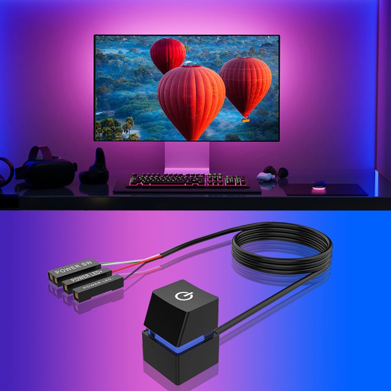 Zzz Saklar Power On / Off Motherboard Start Eksternal Untuk Komputer Desktop