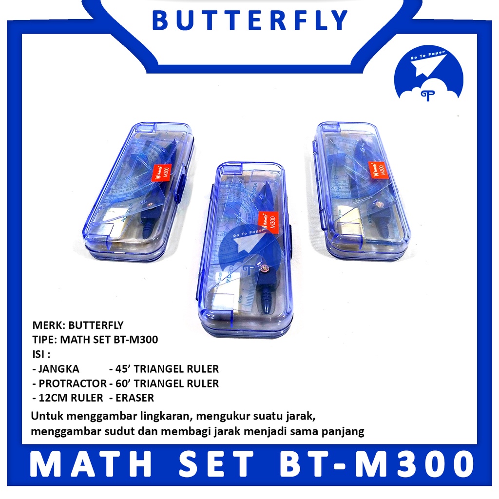 

ALAT BANTU PEMBUAT LINGKARAN / JANGKA MERK BUTTERFLY BT-M300 [ SET ]