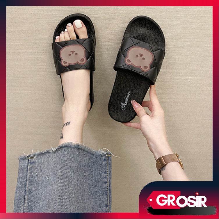 Grosir - S903 Sandal Fashion Motif Bear / Sandal Cewek  / Sandal Lucu &amp; Imut / Sandal Murah