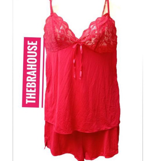 Baju Tidur The Brahouse Size Free Merah