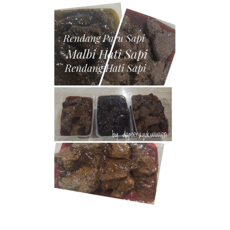 

malbi Hati Sapi, Rendang Hati Sapi, Rendang Paru Sapi