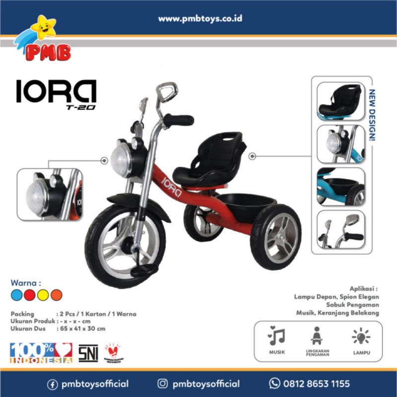 Sepeda anak roda tiga PMB Iora T-20