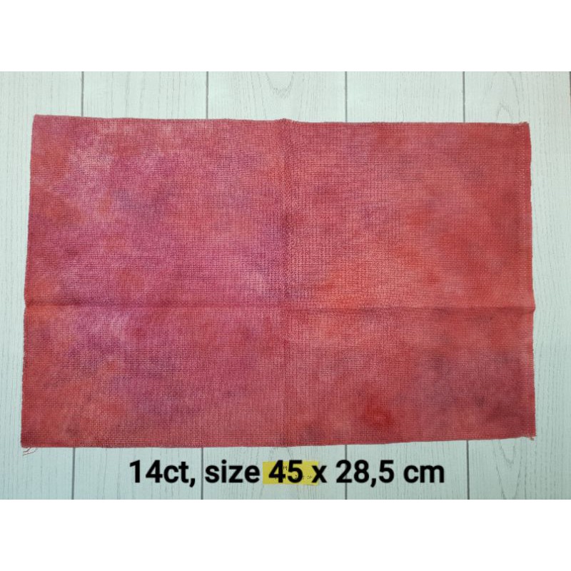 Kain Dyed Aida 14ct untuk Kristik/Cross Stitch