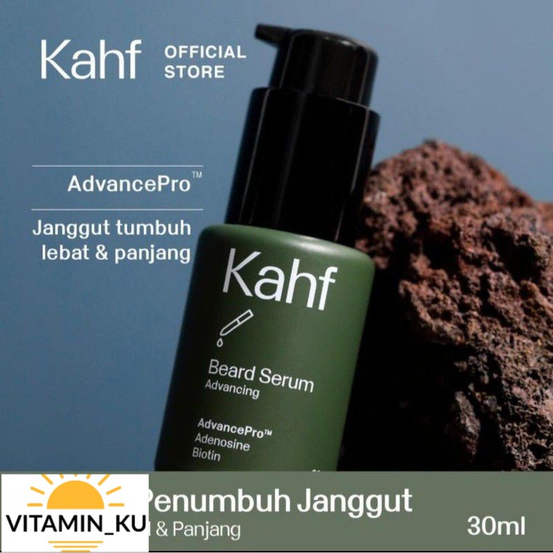 Kahf Advancing Beard &amp;Hair Serum 30ml- Serum Penumbuh Janggut &amp; Rambut #Vitamin_KU