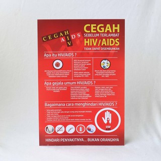 Jual Poster HIV AIDS, Poster Promkes Edukasi Cegah HIV AIDS Indonesia ...