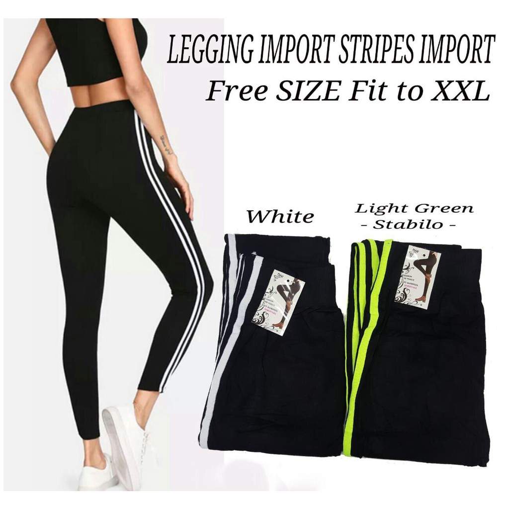  Celana  Legging  stripes Super Stretch leging KLIK FASHION 
