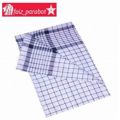 [ 12 PCS ] kain serbet  lap tangan piring kotak kotak 1 pak