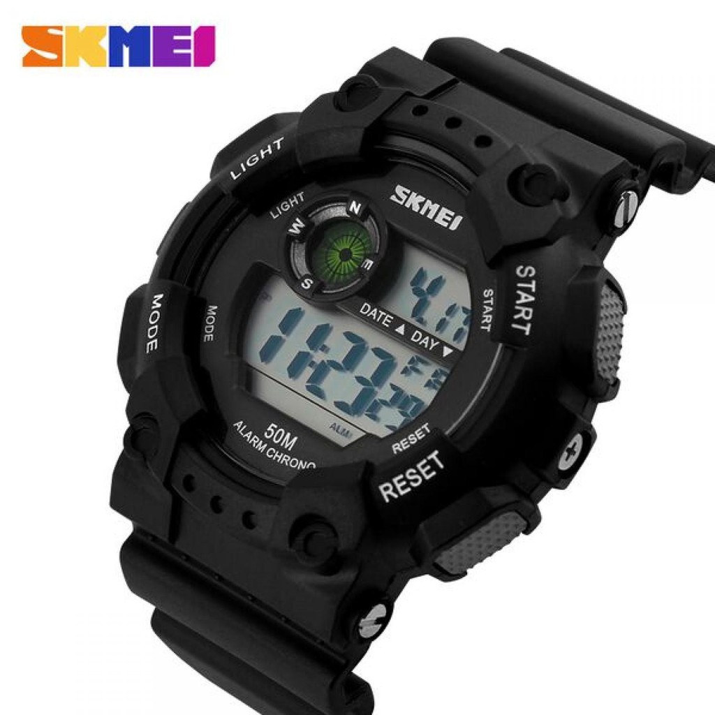 JM1408 - ORIGINAL SKMEI DIGITAL SPORT WATCH BLACK / JAM TANGAN PRIA