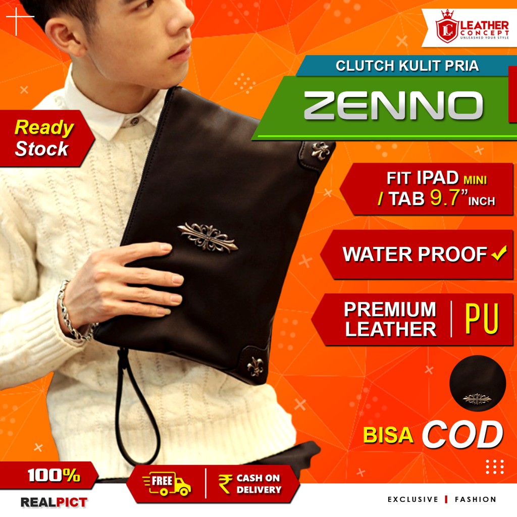 Tas Tangan Pria Kulit Import / Clutch Kulit Pria Import (ZENNO)