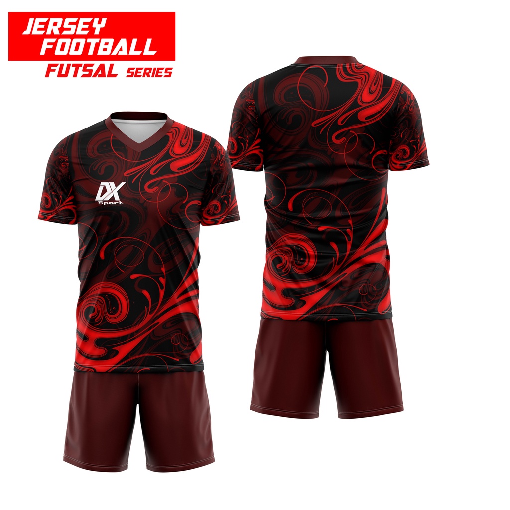 BAJU JERSEY BOLA FUTSAL DX SERIES I FULLPRINTING ONE SET PREMIUM