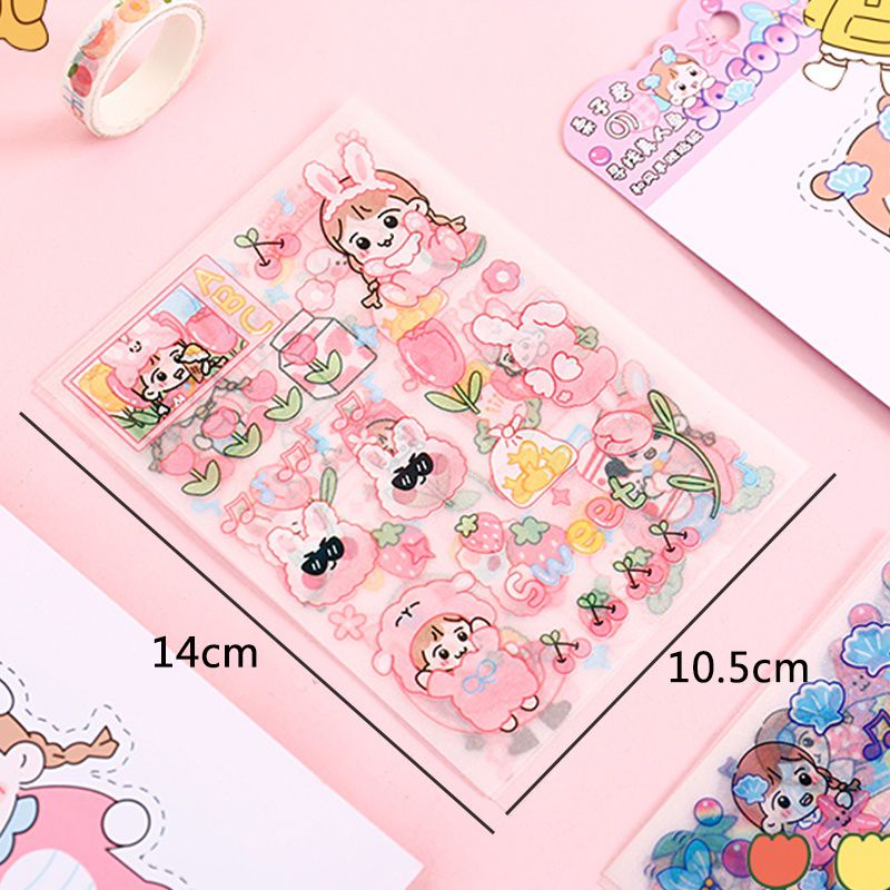 

[Ai's] Stiker kartun PINK STRAWBERRY / DIY STICKERS / stiker kartun Lucu anti air