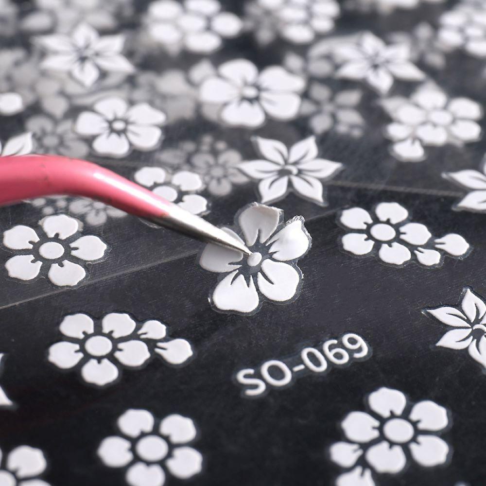R-flower Nail Sticker New DIY Perekat Putih