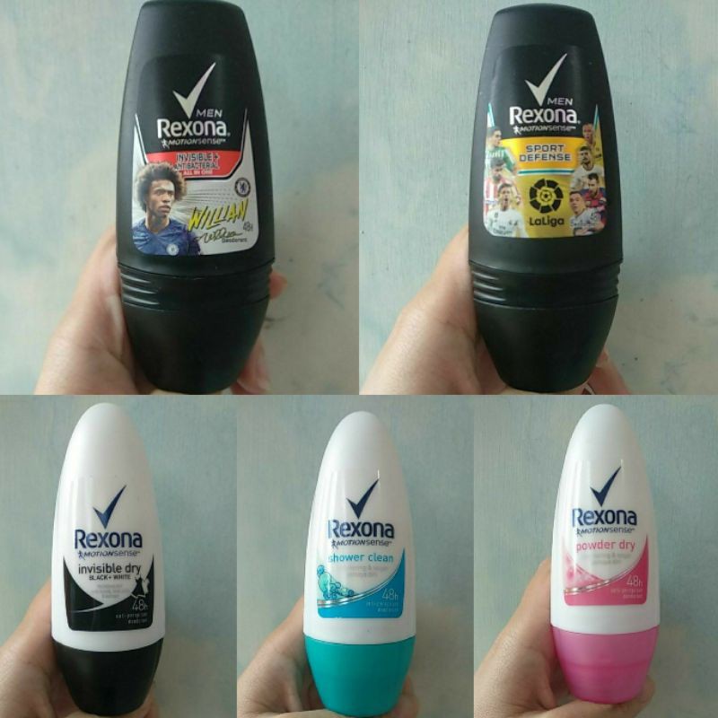 rexona men deodorant deodoran 45ml shower clean power dry invisible sport defense black and white