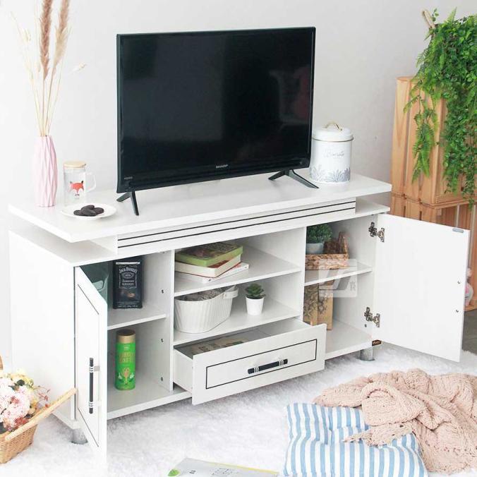 Meja / Rak / Buffet Tv Btv 1205 White - F2C Furniture Karlinamandila