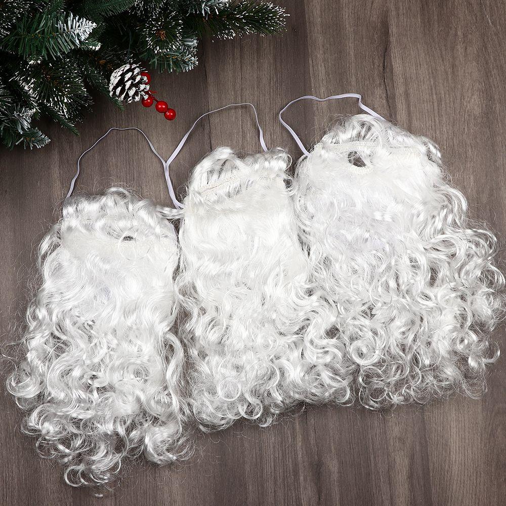 Solighter Santa Claus Jenggot Palsu Hot Wig Jenggot Putih Baru