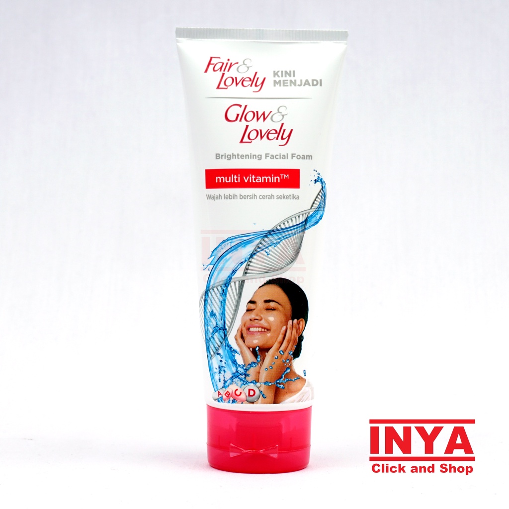 GLOW &amp; LOVELY BRIGHTENING FACIAL FOAM 100gr - Sabun Wajah