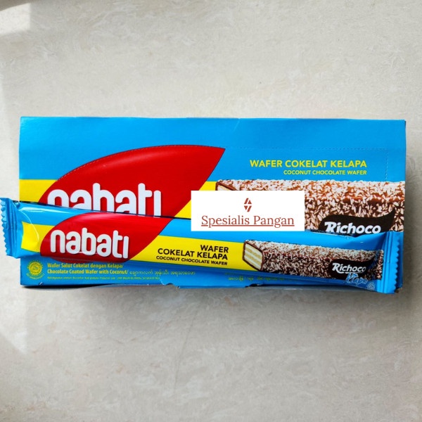 GROSIR!! NABATI COATED RICHOCO WAFER BOX ISI 12 SNACK Coklat Kelapa