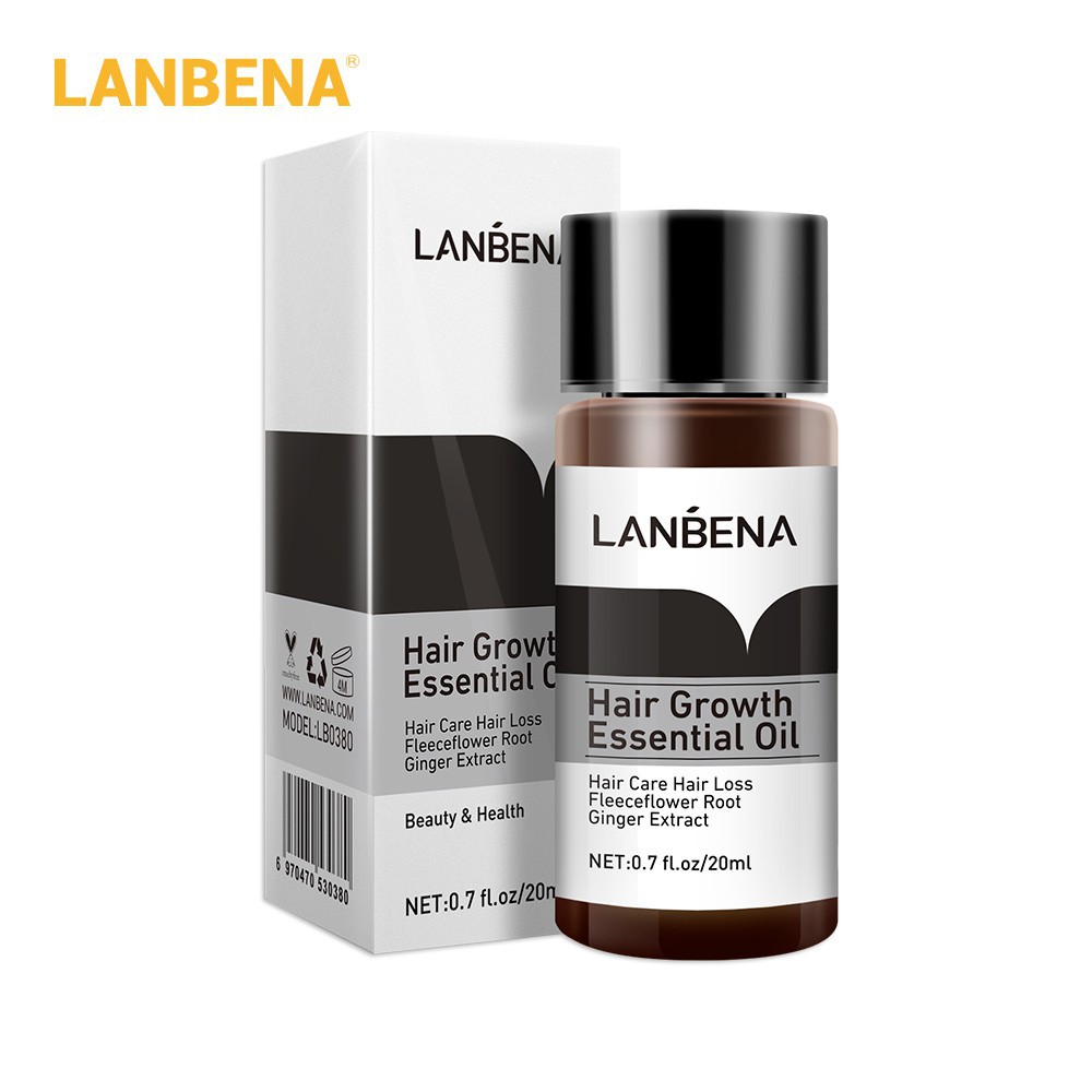 LANBENA HAIR SERUM PENUMBUH RAMBUT ANTI BOTAK 100% ORIGINAL GIRLSNEED77 Hair Growth Essential Oil