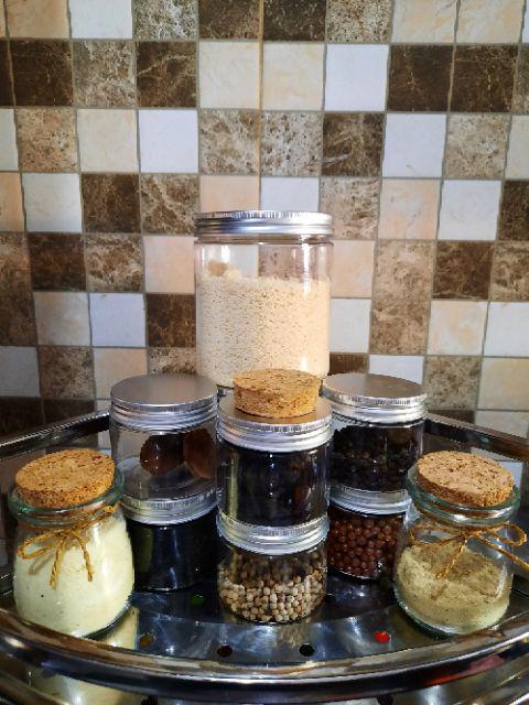 Botol Toples Jar Plastik Tutup Aluminium 80ml Ready Stock 6pc