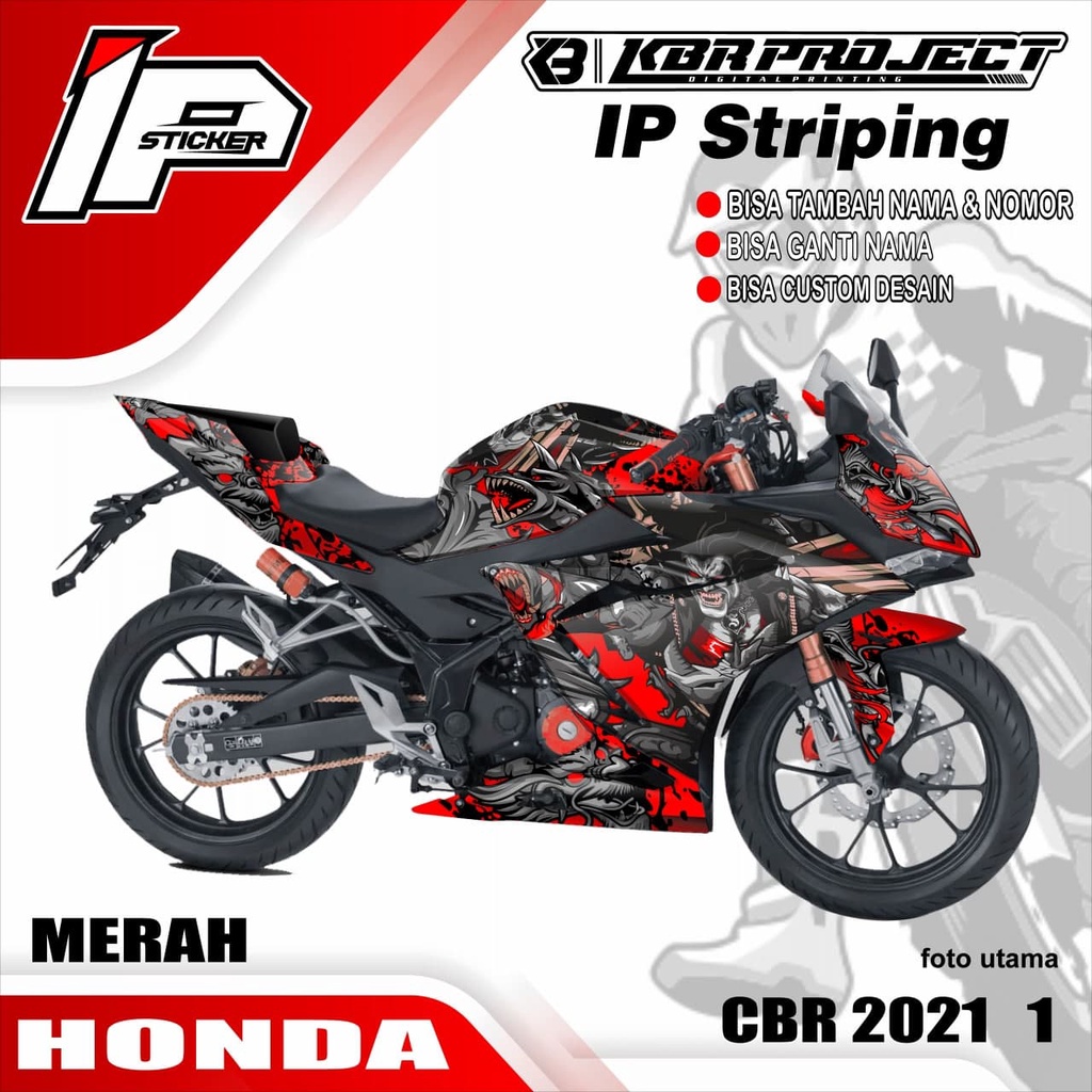 DECAL CBR 2021 MOTOR HONDA CBR 2021 STICKER VARIASI RACING 1 (COD) STIKER MOTOR