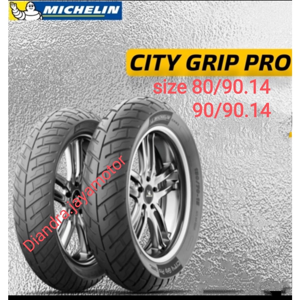 BAN TUBLES MICHELIN SCOOTER CITY GRIP PRO ( 80/90 - 90/90) RING 14 FREE PENTIL 100 % ORIGINAL