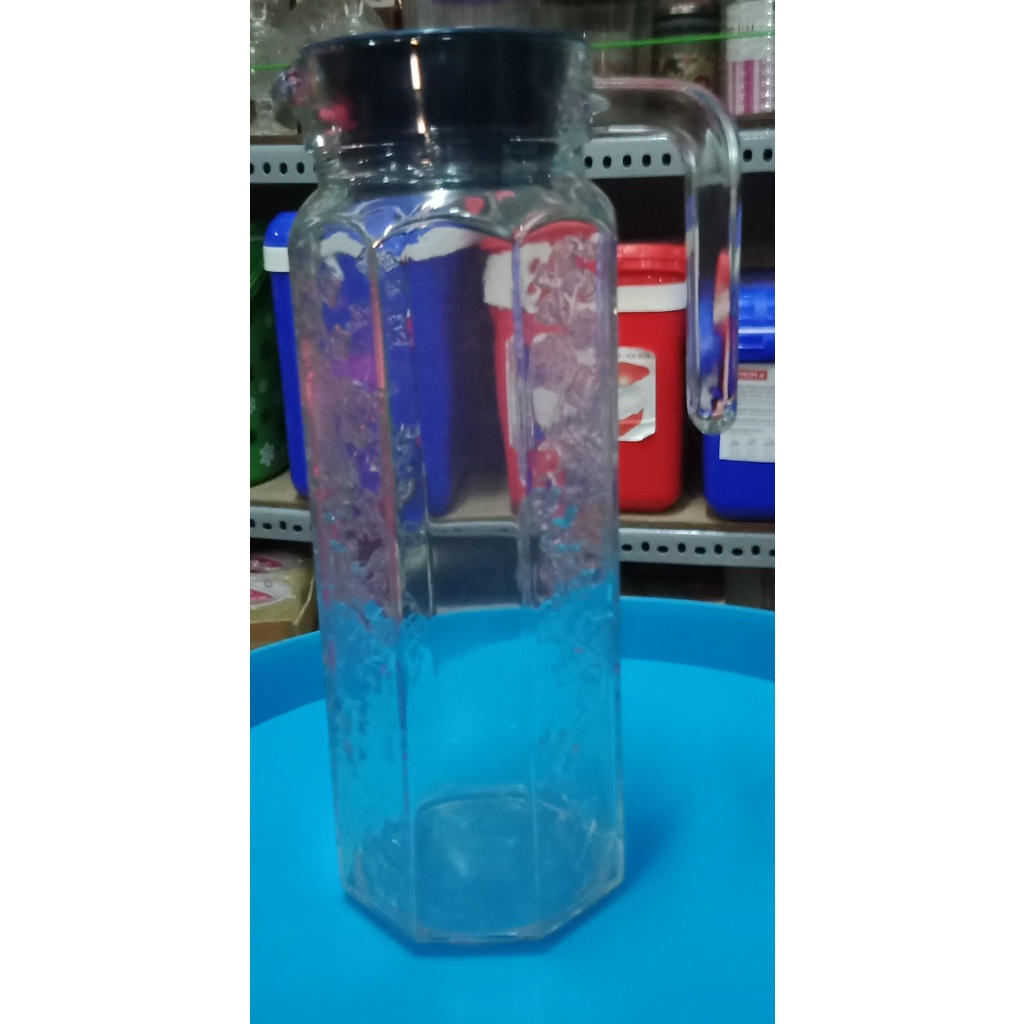 Teko Air Minum Kaca - Pitcher Kig Glass - Teko Minyak / Air Minum - Water Jug - Botol Kaca