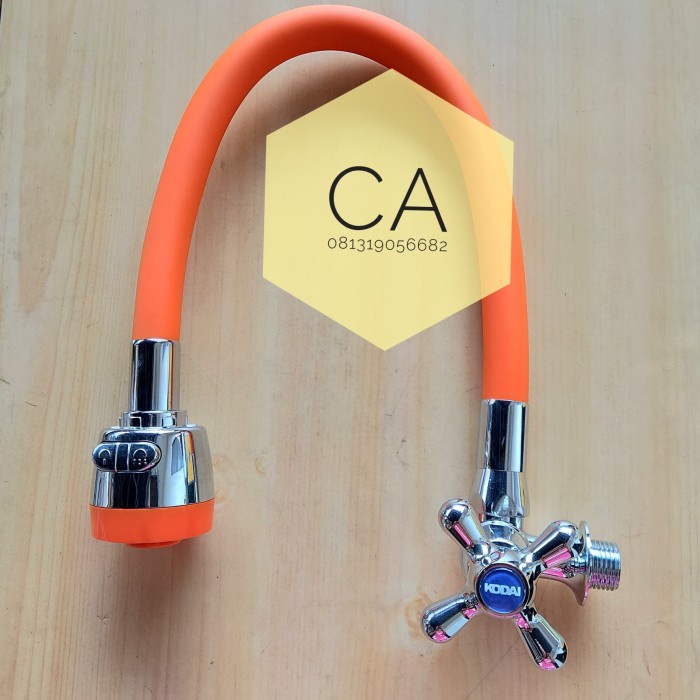 KRAN / KERAN ANGSA FLEKSIBEL DAPUR WASTAFEL KODAI ORANGE
