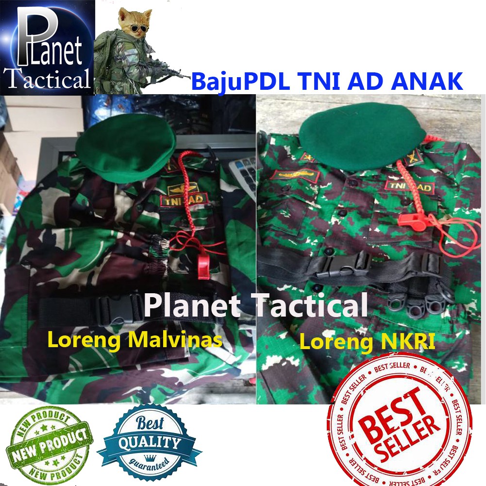 Baju Seragam TNI AD ANAK FULL SET GROSIR