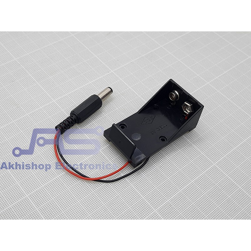 DC 9V Battery Holder to DC Jack Plug For Arduino