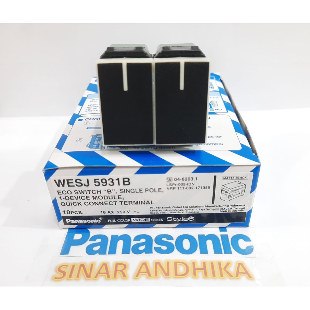 MATA SAKLAR KECIL HITAM ECO B STYLE E PANASONIC WESJ 5931B