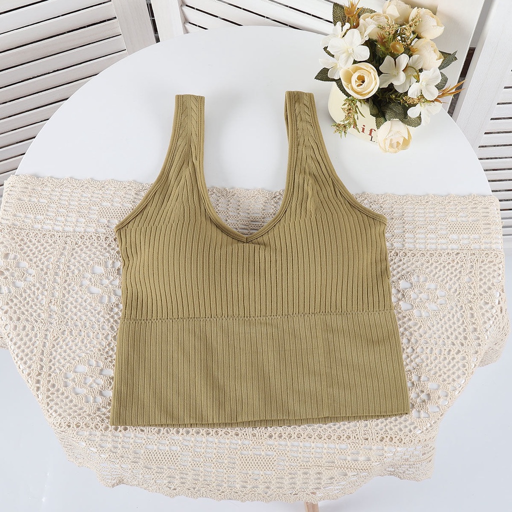 KINDSTORE❤ | Alisya Pakaian Dalam Wanita Katun Baru Mode V-Neck