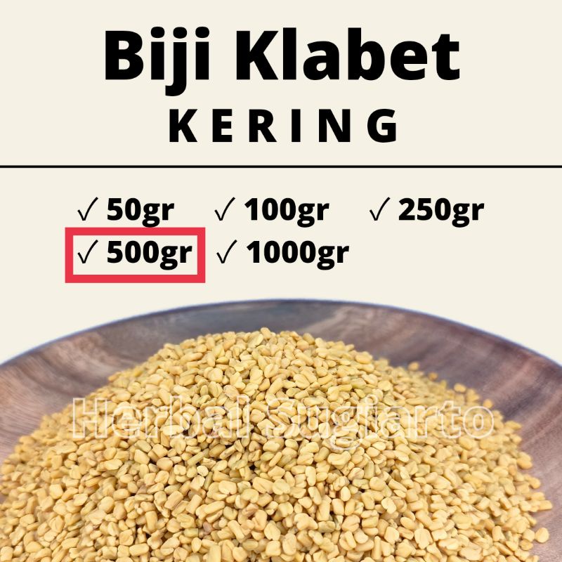 

GROSIR Biji Klabet / Methi Seeds / Fenugreek 1kg 1000gr 500gr 250gr 100gr 50gr Kualitas BAGUS 500gr