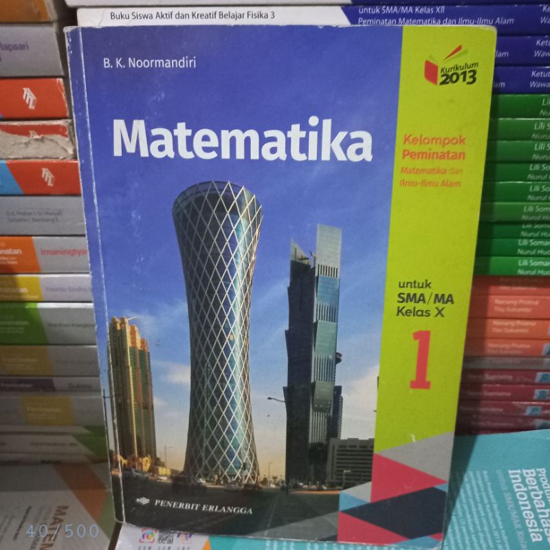 BUKU BEKAS MATEMATIKA SMA KELAS 1 kelompok peminatan erlangga