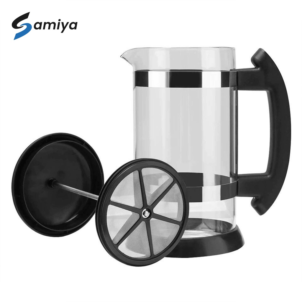 french press glass 1liter high borosilicate / coffee tea maker / espresso kopi maker kaca premium