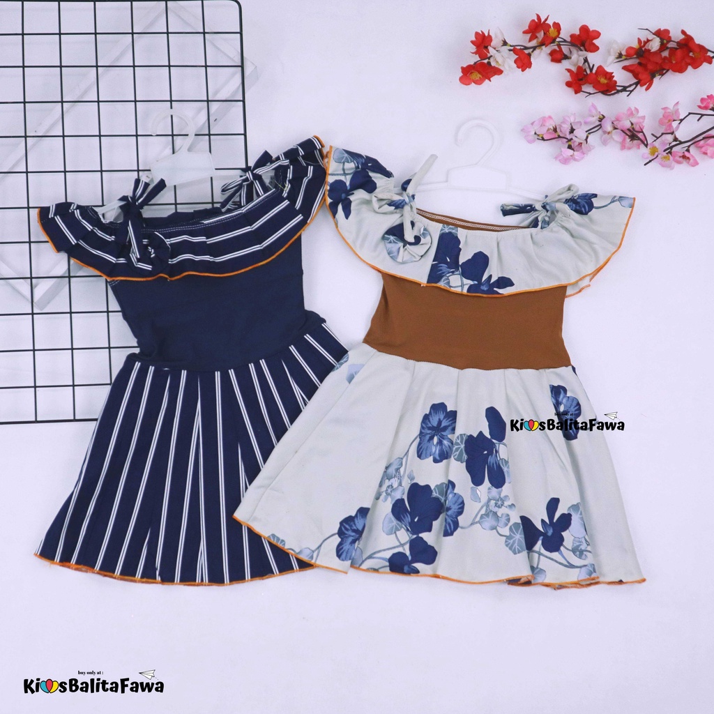 Dress Moza uk Bayi 3-12 Bulan / Baju Dres Anak Perempuan Gaun Import Kensi Tanktop Cewek Adem Murah