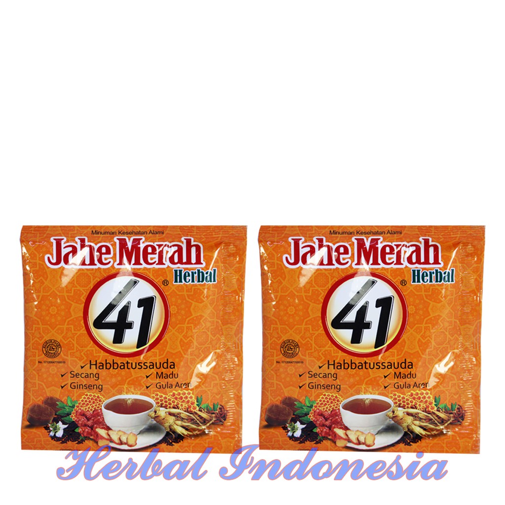 

Minuman Bubuk Jahe Merah Herbal 41 | Jahe Merah Herbal 41 Plus Habbatusauda |Jahe Merah Minuman